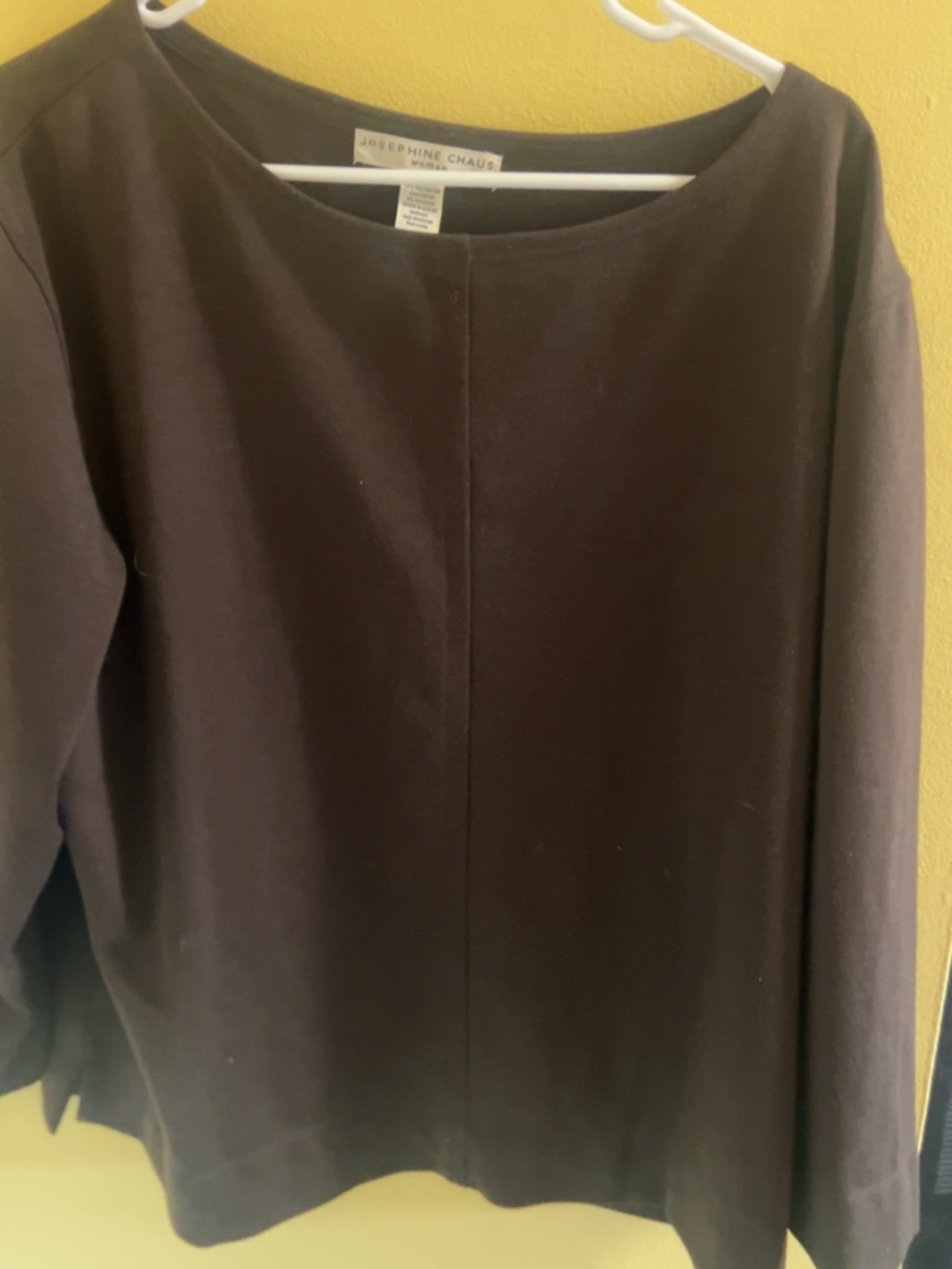 Chocolate brown long sleeve top